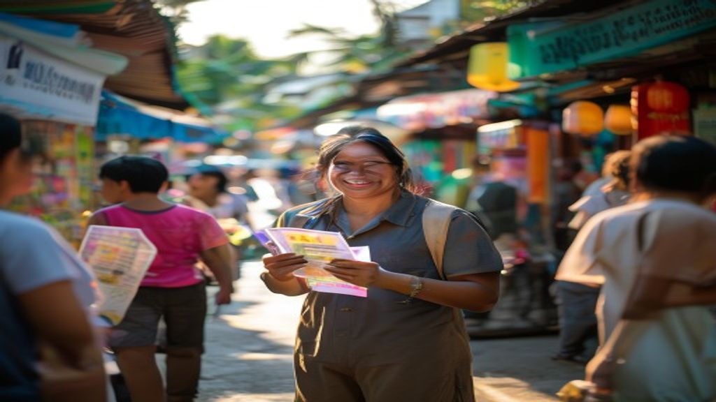 Tim profesional menyebar brosur promosi di jalanan Denpasar untuk meningkatkan visibilitas bisnis lokal