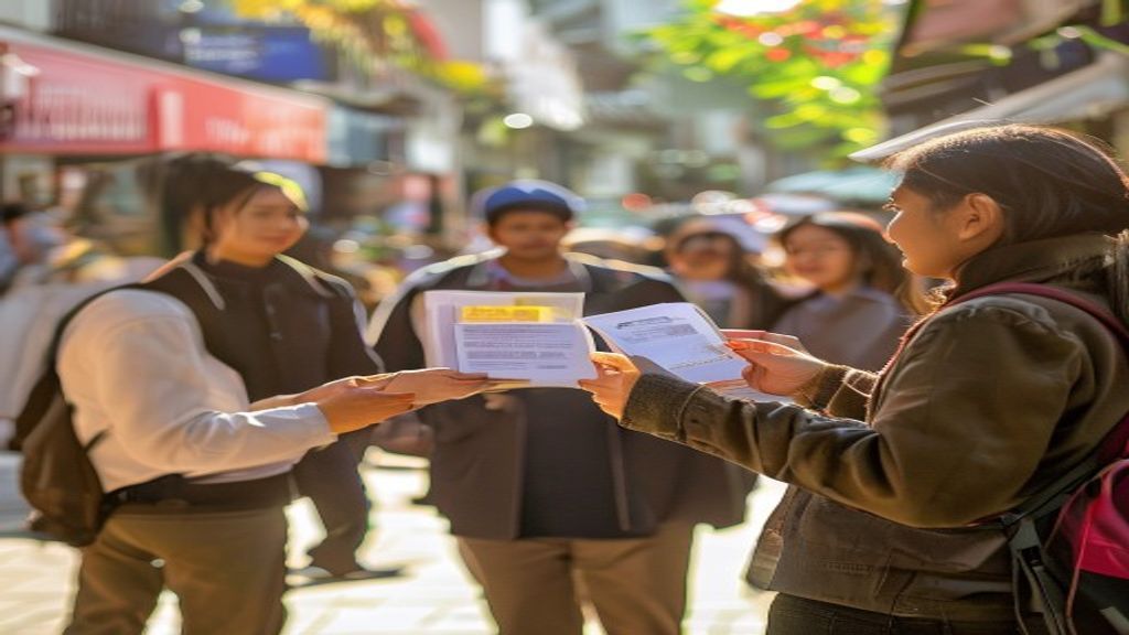 Jasa sebar brosur dengan dokumentasi foto yang akurat