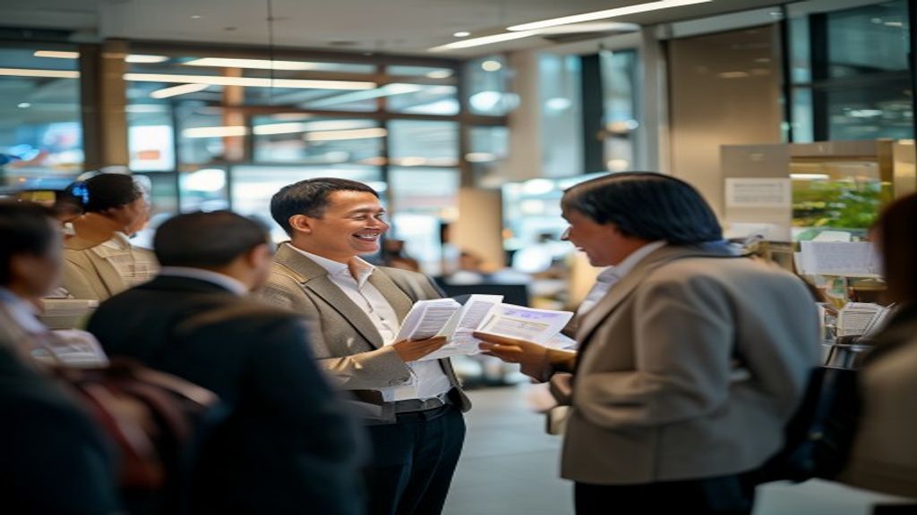 Meja kerja dan ruangan kantor modern