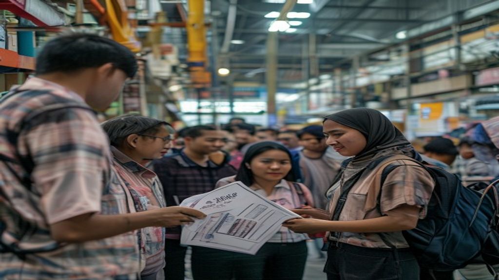 Pemandangan kawasan industri modern dengan pabrik dan gudang besar