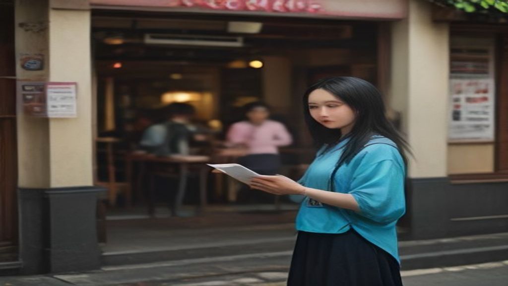 Wajah ramah pelayan cafe menyambut pelanggan di ruang nyaman