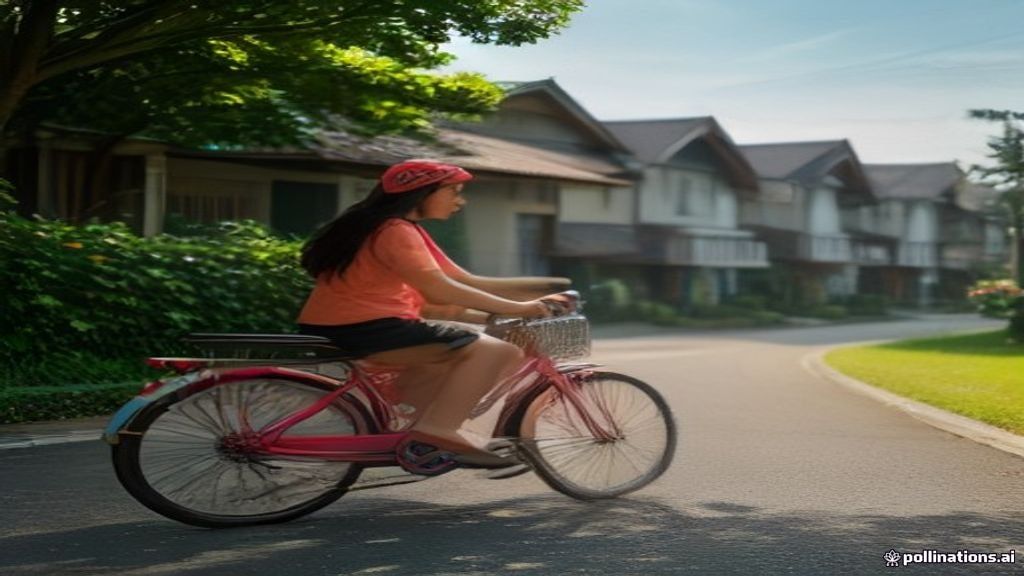 Iklan keliling sepeda di BSD menampilkan promo diskon dan layanan antar gratis