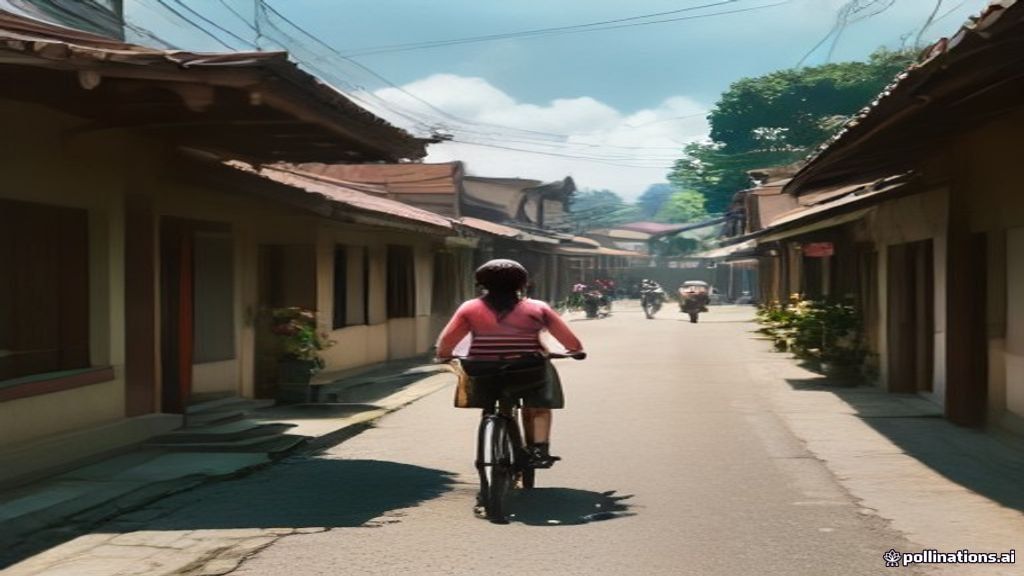 Iklan keliling sepeda Pamulang mempromosikan layanan transportasi ramah lingkungan di kota.