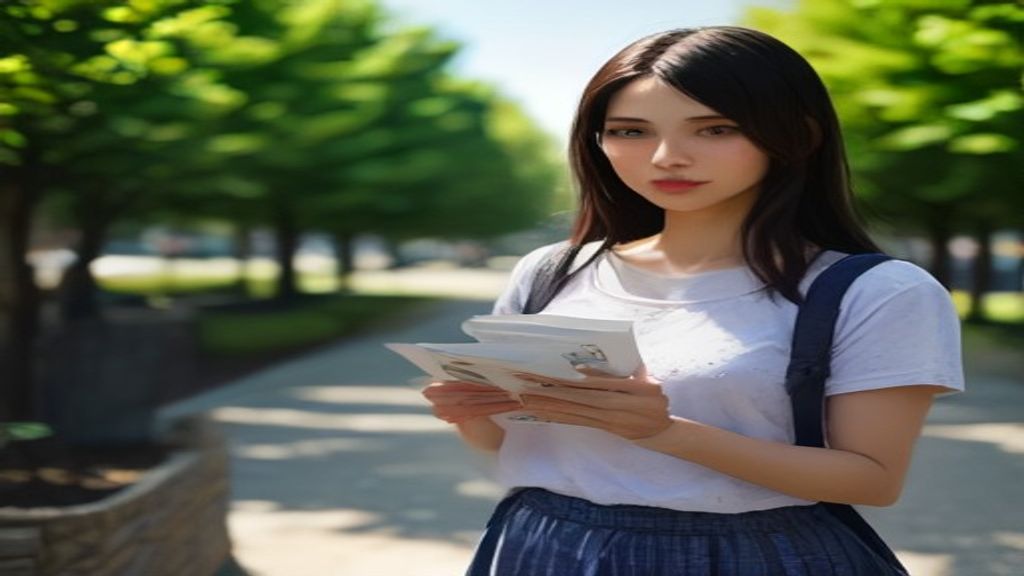 Tim jasa sebar brosur event sedang membagikan pamflet promosi pameran kepada pejalan kaki di area publik.
