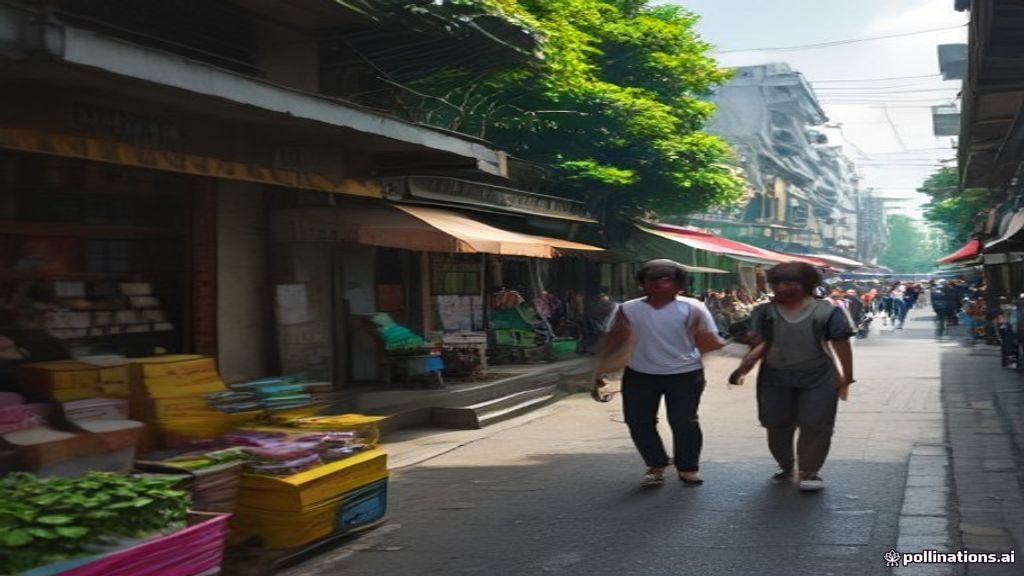 Petugas sedang membagikan brosur promosi jasa distribusi flyer di kawasan Cilandak Jakarta Selatan.