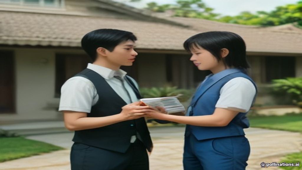 Petugas membagikan flyer promosi bisnis di kawasan komersial Kembangan Jakarta Barat