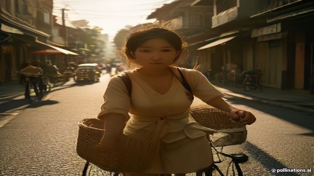 Iklan keliling menggunakan sepeda hias di kawasan padat penduduk Kebon Jeruk Jakarta Barat