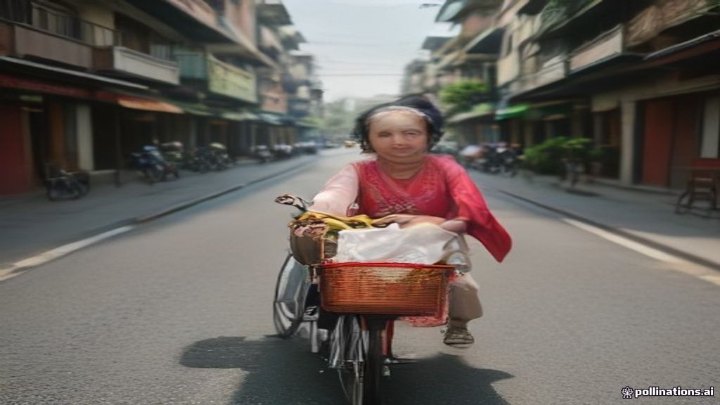 Petugas memasang media iklan keliling sepeda di kawasan Kembangan Jakarta Barat untuk promosi bisnis lokal.